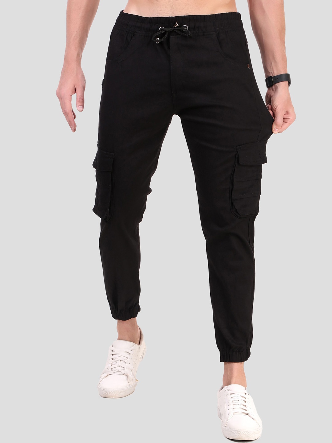 

PLUS 91 Men High-Rise Joggers, Black