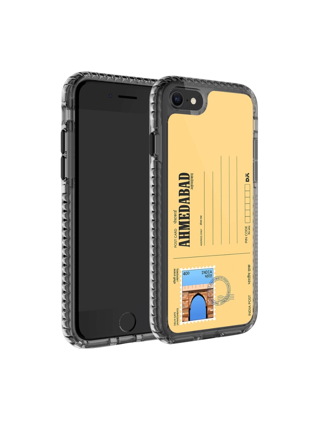 

DailyObjects Postcard Printed iPhone 7 Phone Back Case, Yellow