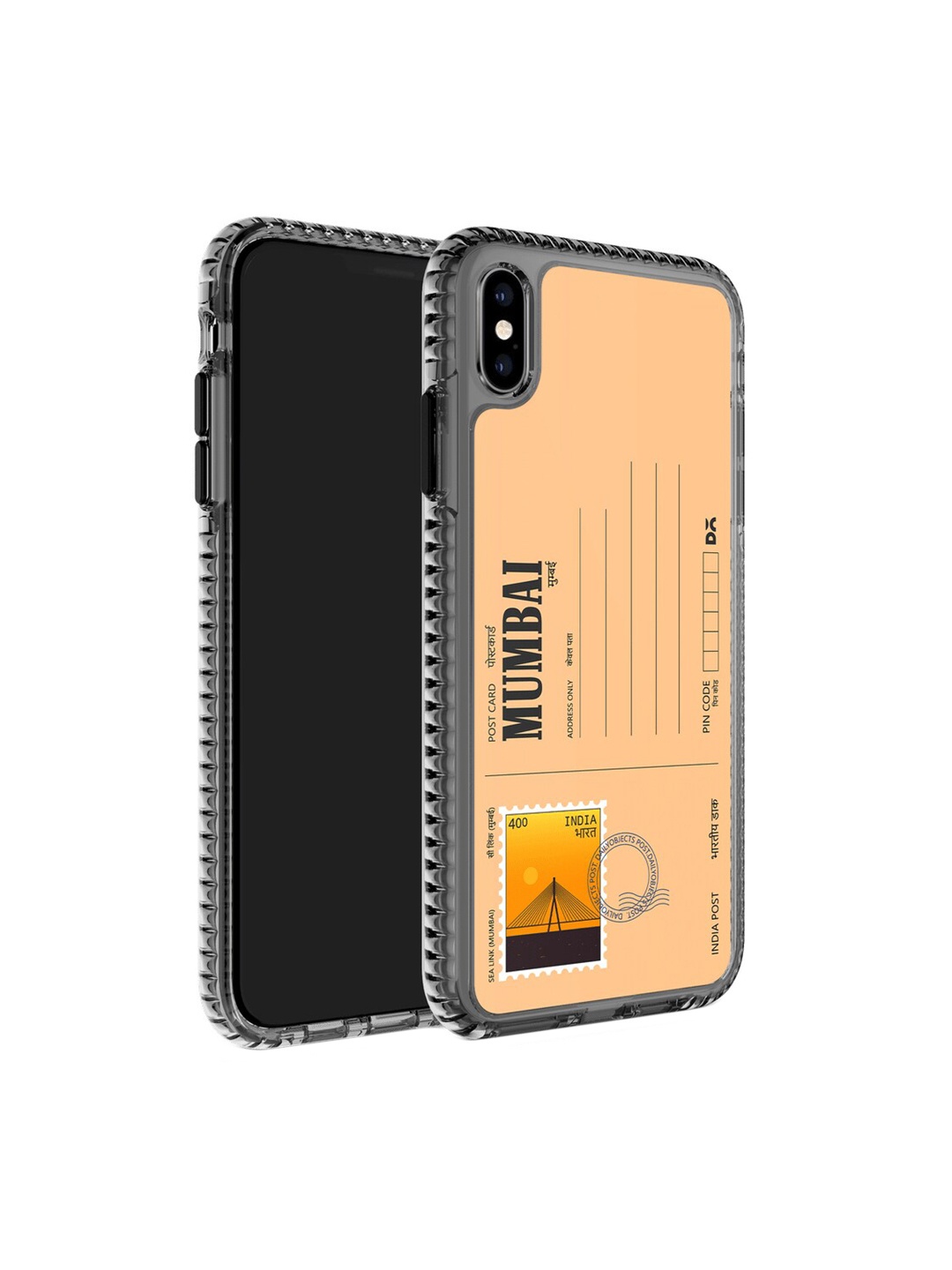 

DailyObjects Postcard Printed iPhone XS Phone Back Case, Peach