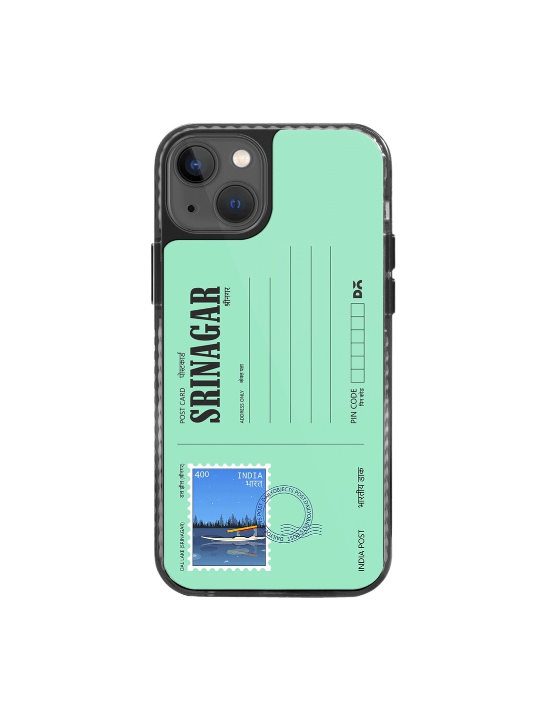 

DailyObjects Postcard Printed Impact Resistant iPhone 13 Phone Back Case, Green