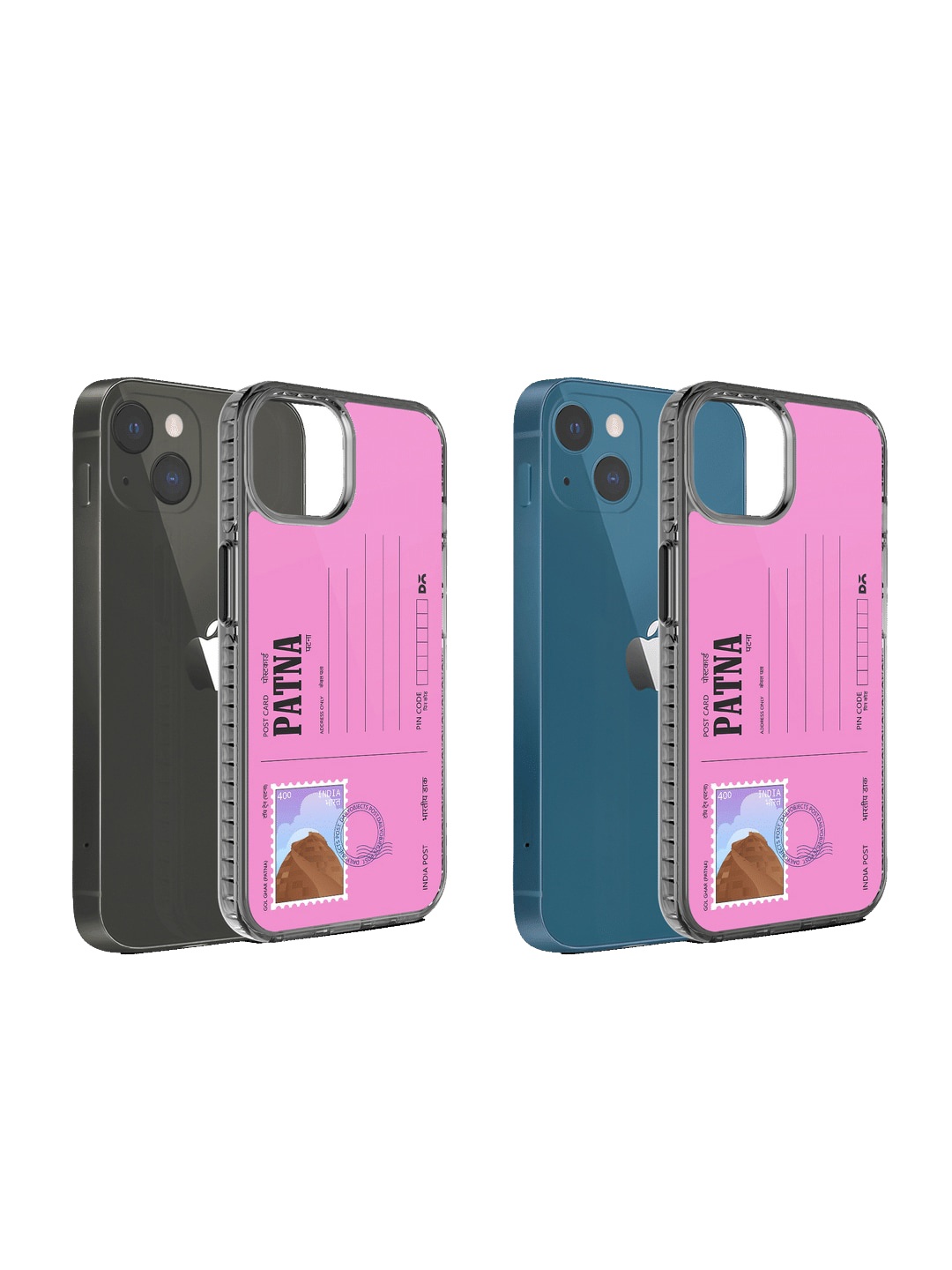

DailyObjects Postcard Printed iPhone 13 Mini Phone Back Case, Pink