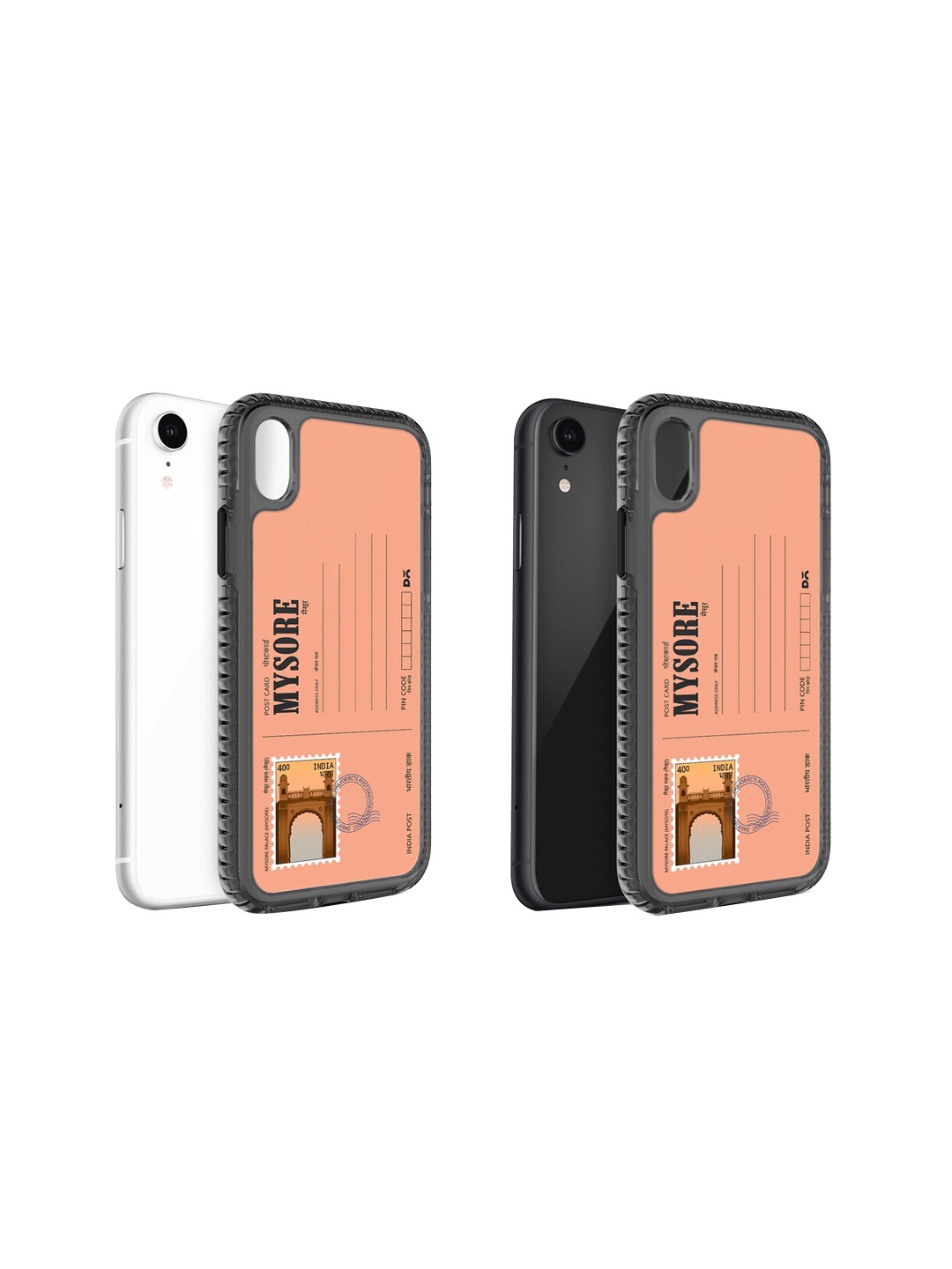 

DailyObjects Postcard Printed iPhone XR Phone Back Case, Peach