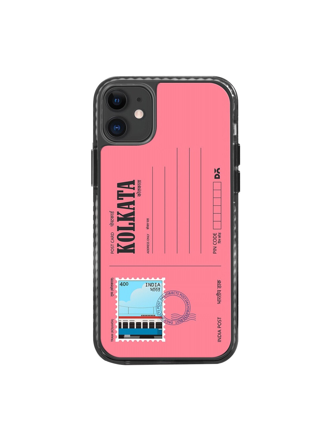 

DailyObjects Postcard Design Printed iPhone 11 Phone Back Case, Pink