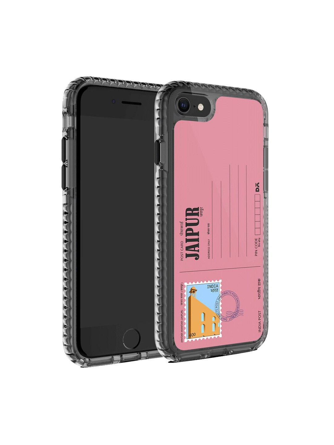 

DailyObjects Impact Resistant Postcard Printed iPhone 7 Phone Back Case, Pink