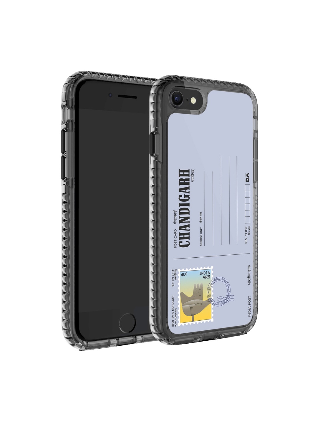 

DailyObjects iPhone 8 Postcard Printed Impact Resistant Phone Back Case, Grey