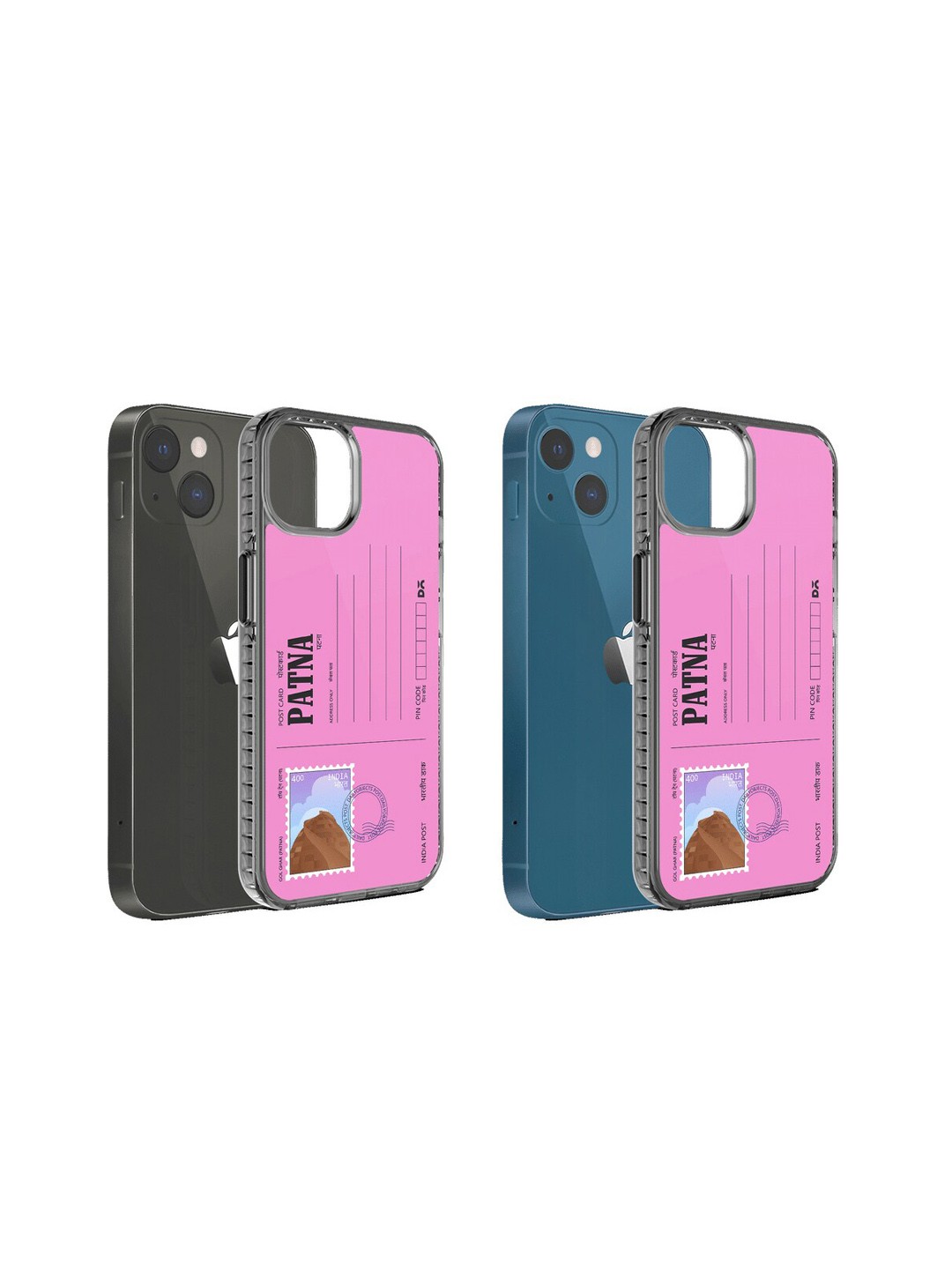 

DailyObjects Postcard Design Printed iPhone 14 Plus Phone Back Case, Pink