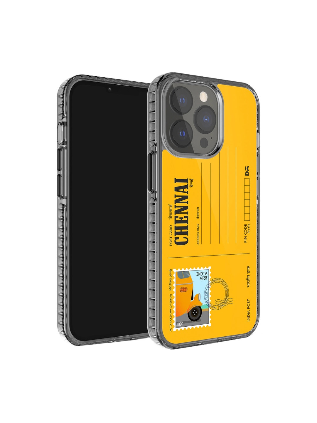 

DailyObjects Postcard Printed iPhone 13 Pro Max Phone Back Case, Mustard