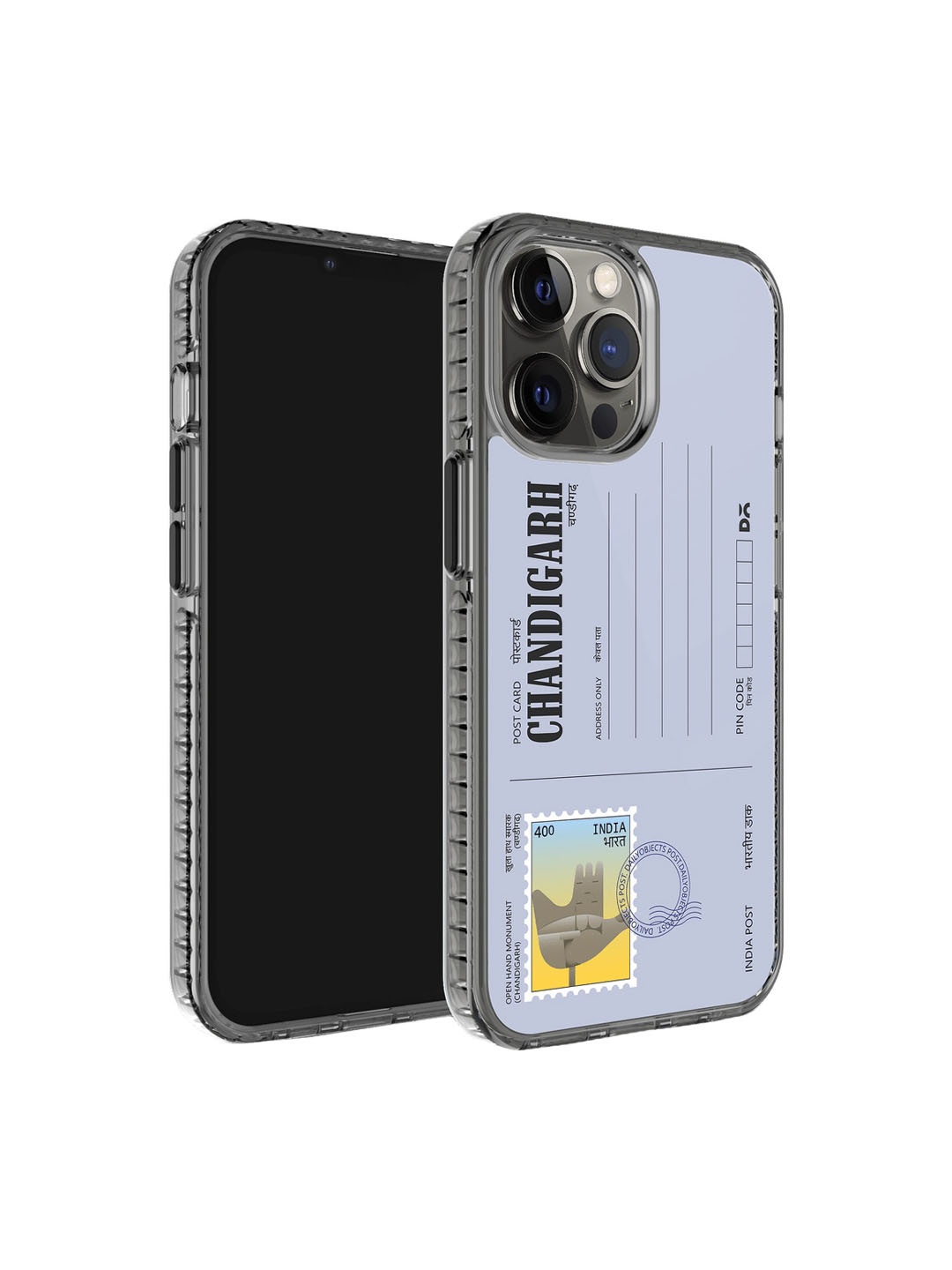 

DailyObjects Postcard Printed iPhone 12 Pro Max Phone Back Case, Grey