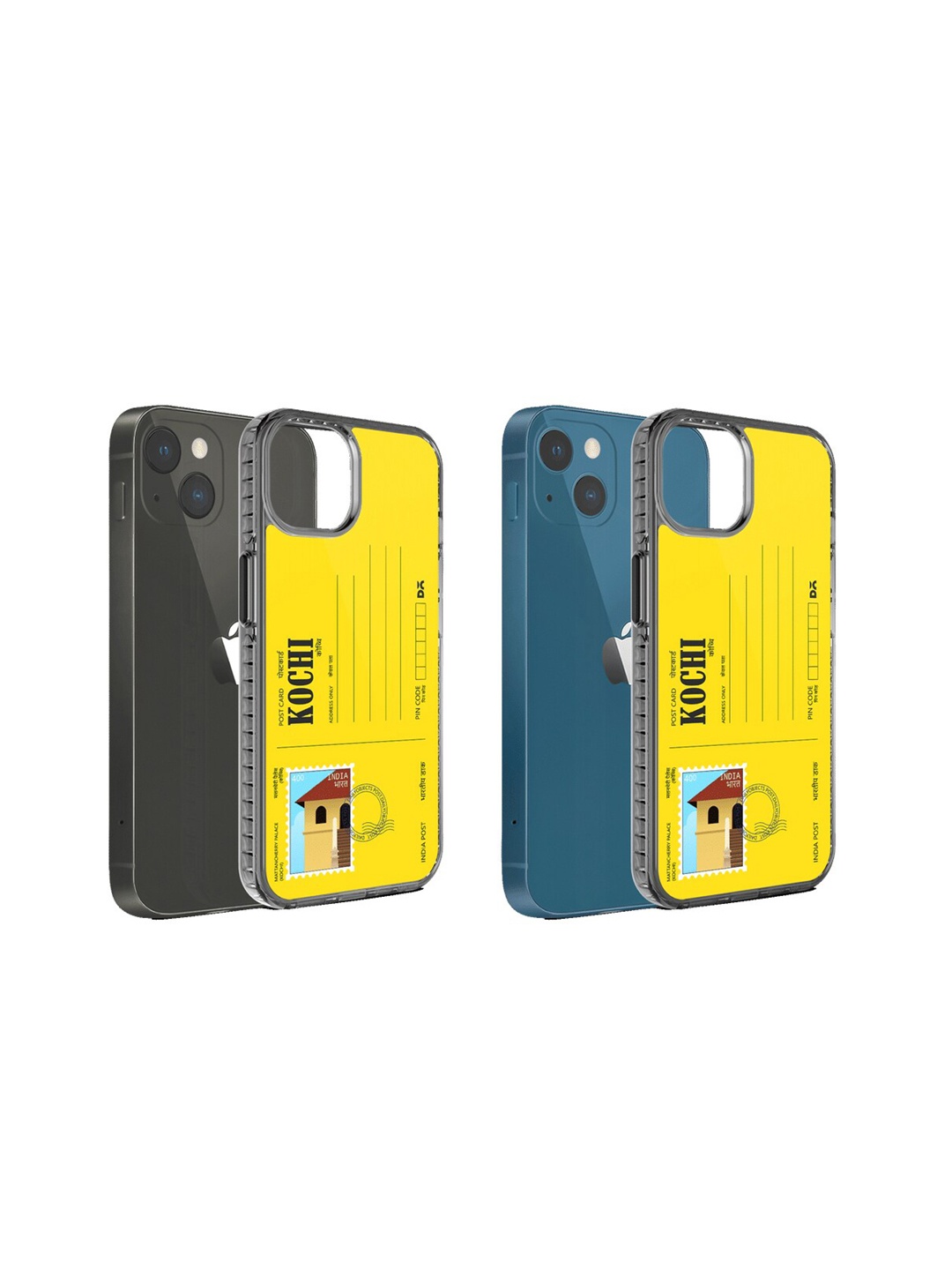 

DailyObjects Postcard Printed iPhone 13 Phone Back Case, Yellow