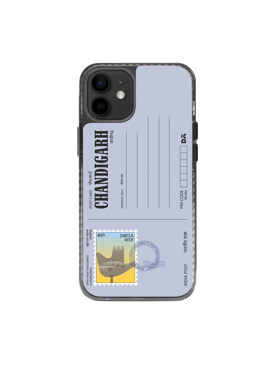 

DailyObjects iPhone 12 Postcard Printed Impact Resistant Phone Back Case, Grey