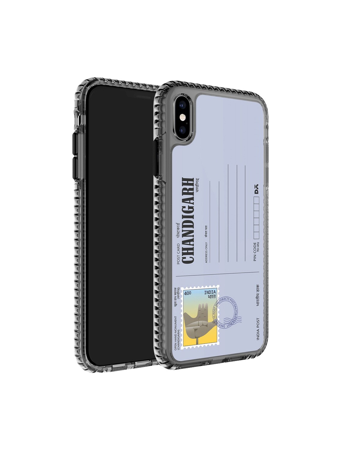 

DailyObjects Postcard Design Printed iPhone XS Max Phone Back case, Blue