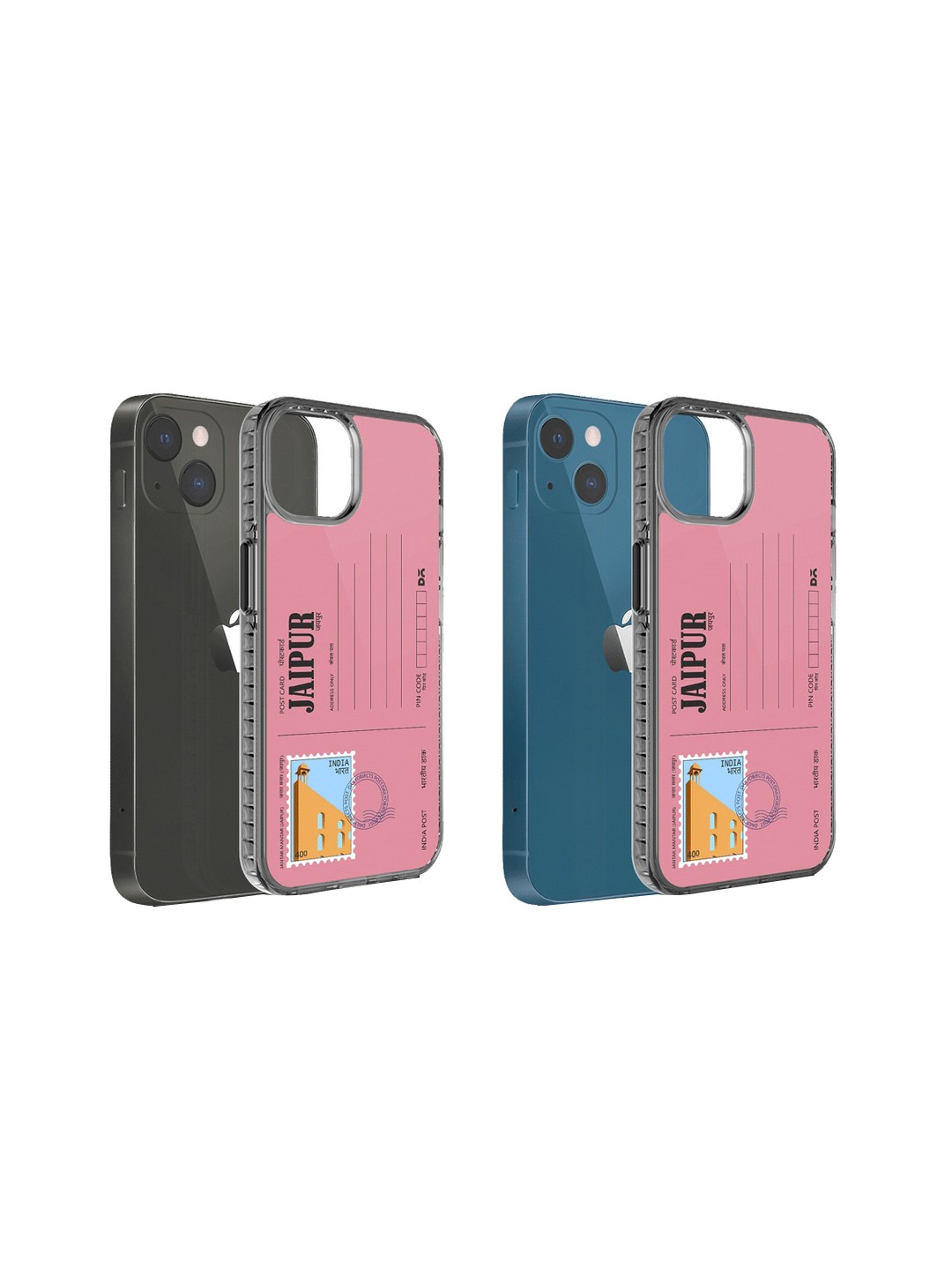 

DailyObjects Postcard Printed Impact Resistant iPhone 14 Plus Phone Back case, Pink