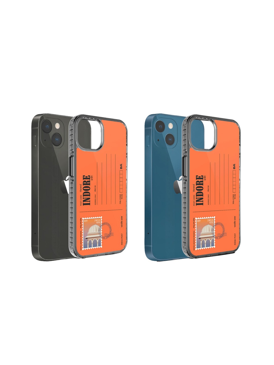 

DailyObjects Postcard Printed iPhone 14 Phone Back case, Orange