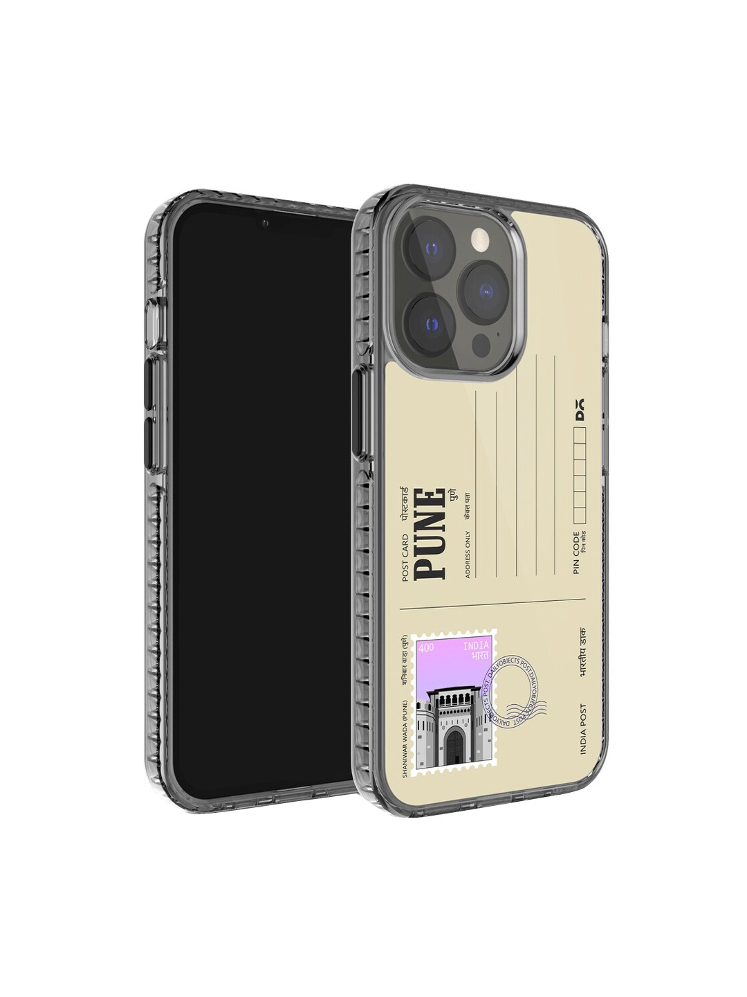 

DailyObjects Postcard Printed iPhone 13 Pro Phone Back case, Cream