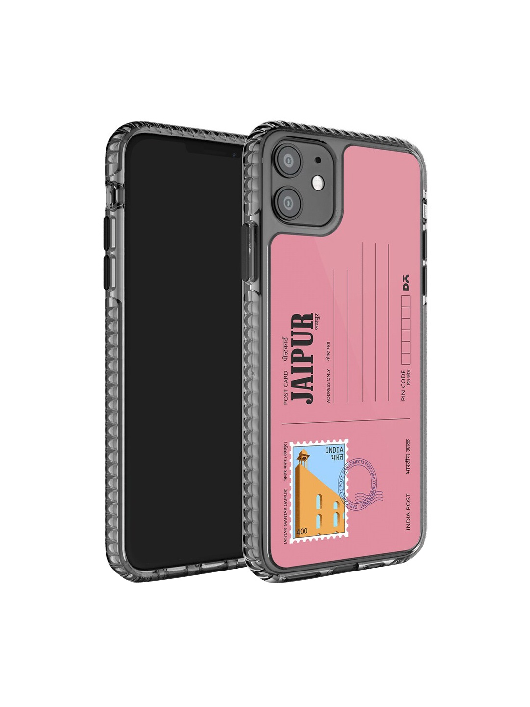 

DailyObjects Postcard Printed iPhone 11 Phone Back Case, Pink