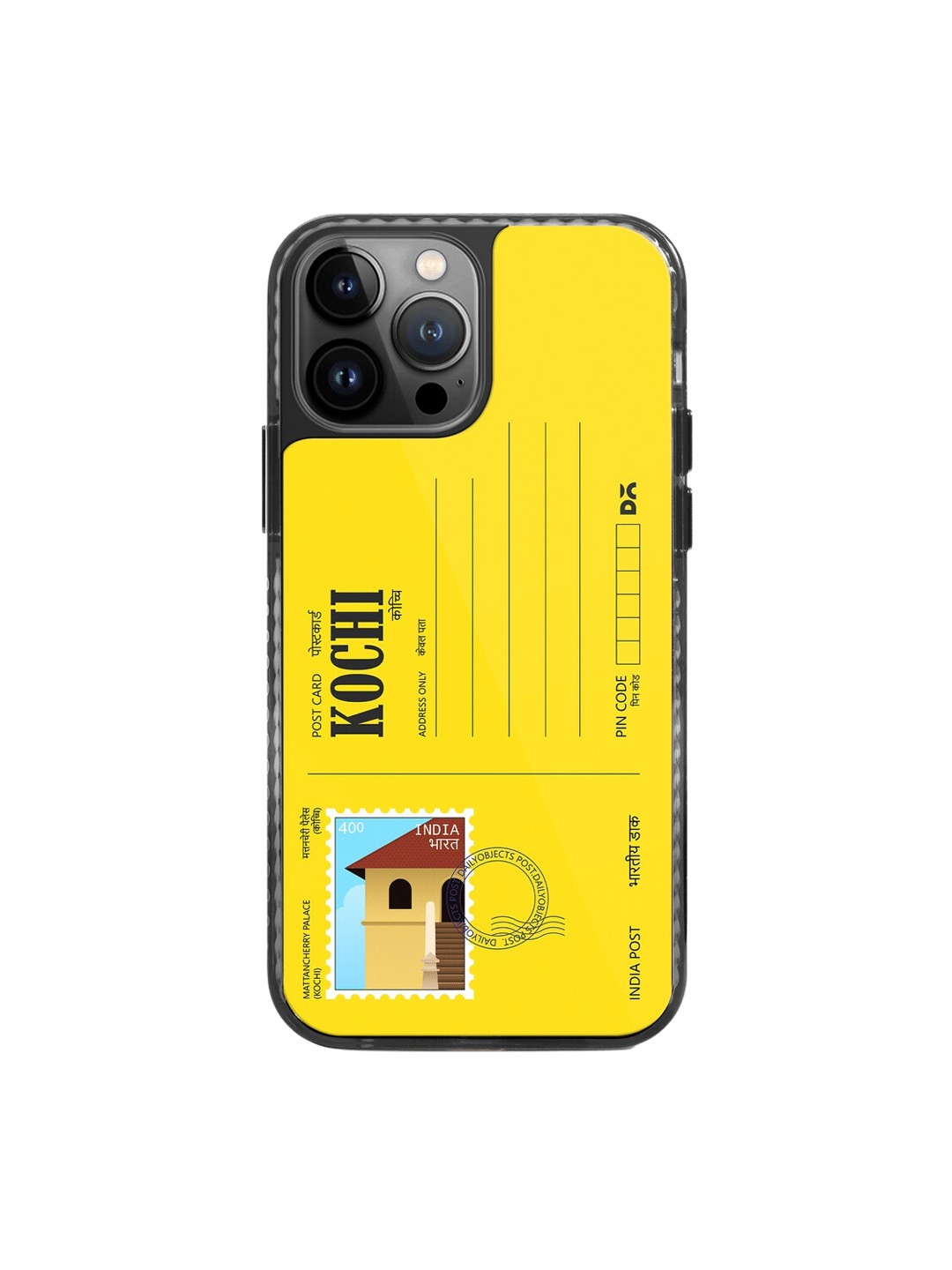 

DailyObjects Postcard Printed iPhone 14 Pro Max Phone Back Case, Yellow