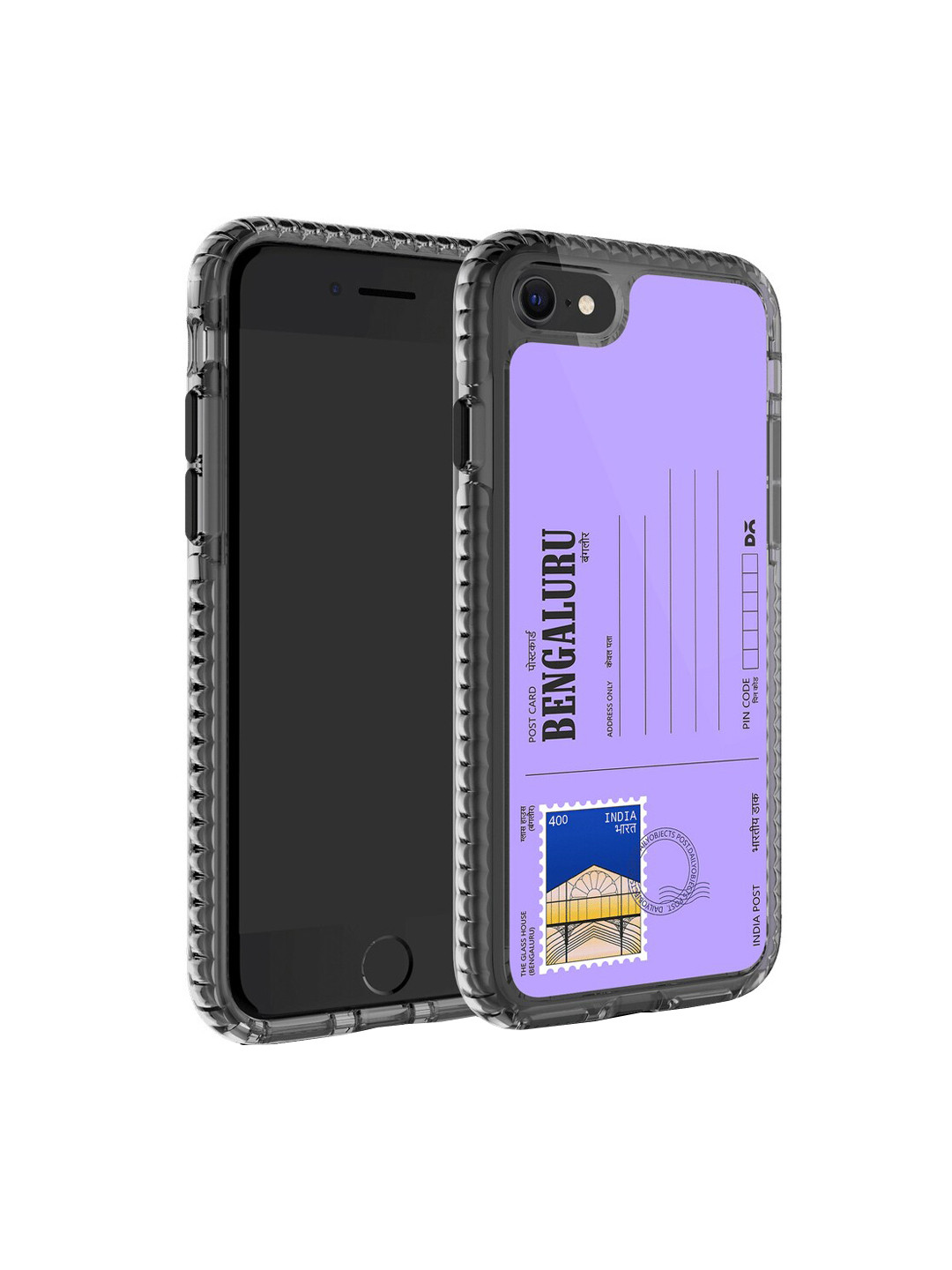 

DailyObjects iPhone 8 Postcard Printed Impact Resistant Phone Back Case, Purple