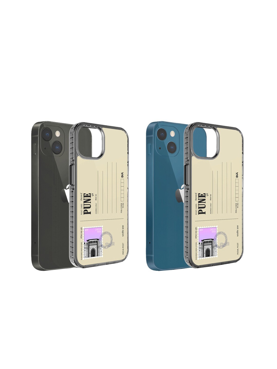 

DailyObjects Postcard Printed iPhone 14 Phone Back Case, Cream