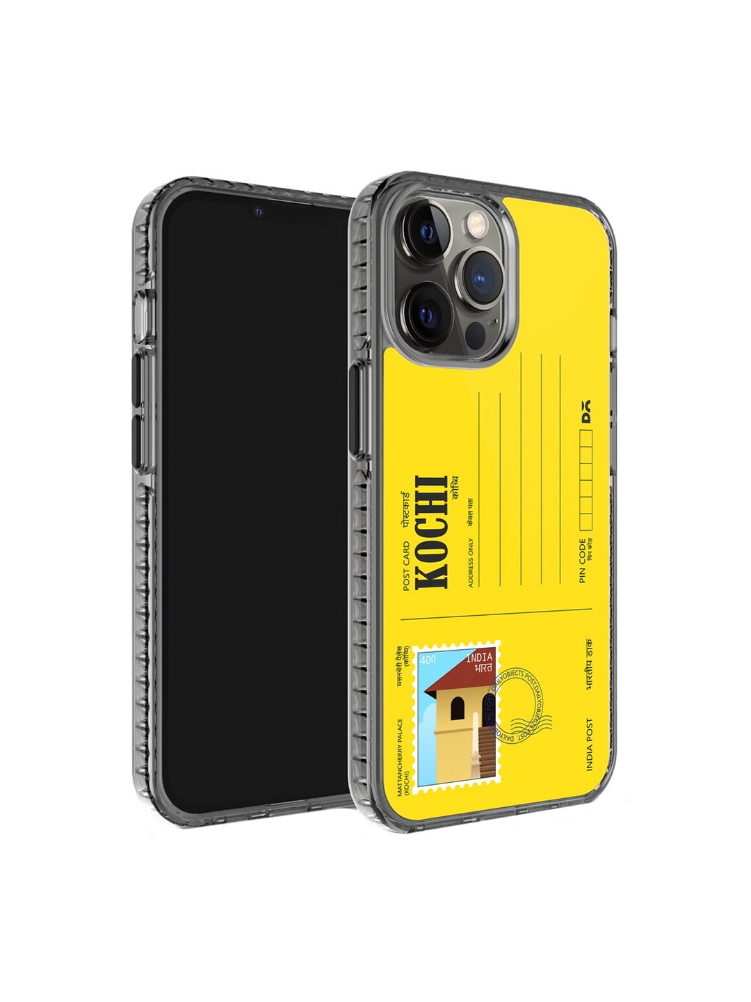 

DailyObjects Postcard Printed Impact Resistant iPhone 12 Pro Phone Back Case, Yellow