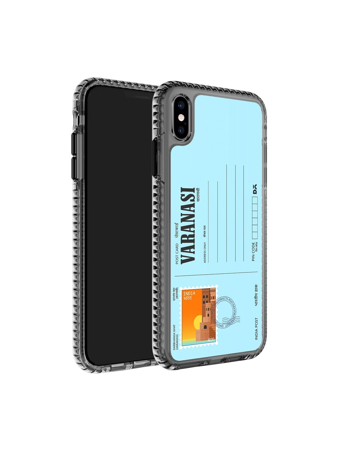 

DailyObjects Postcard Printed iPhone XS Max Phone Back Case, Blue