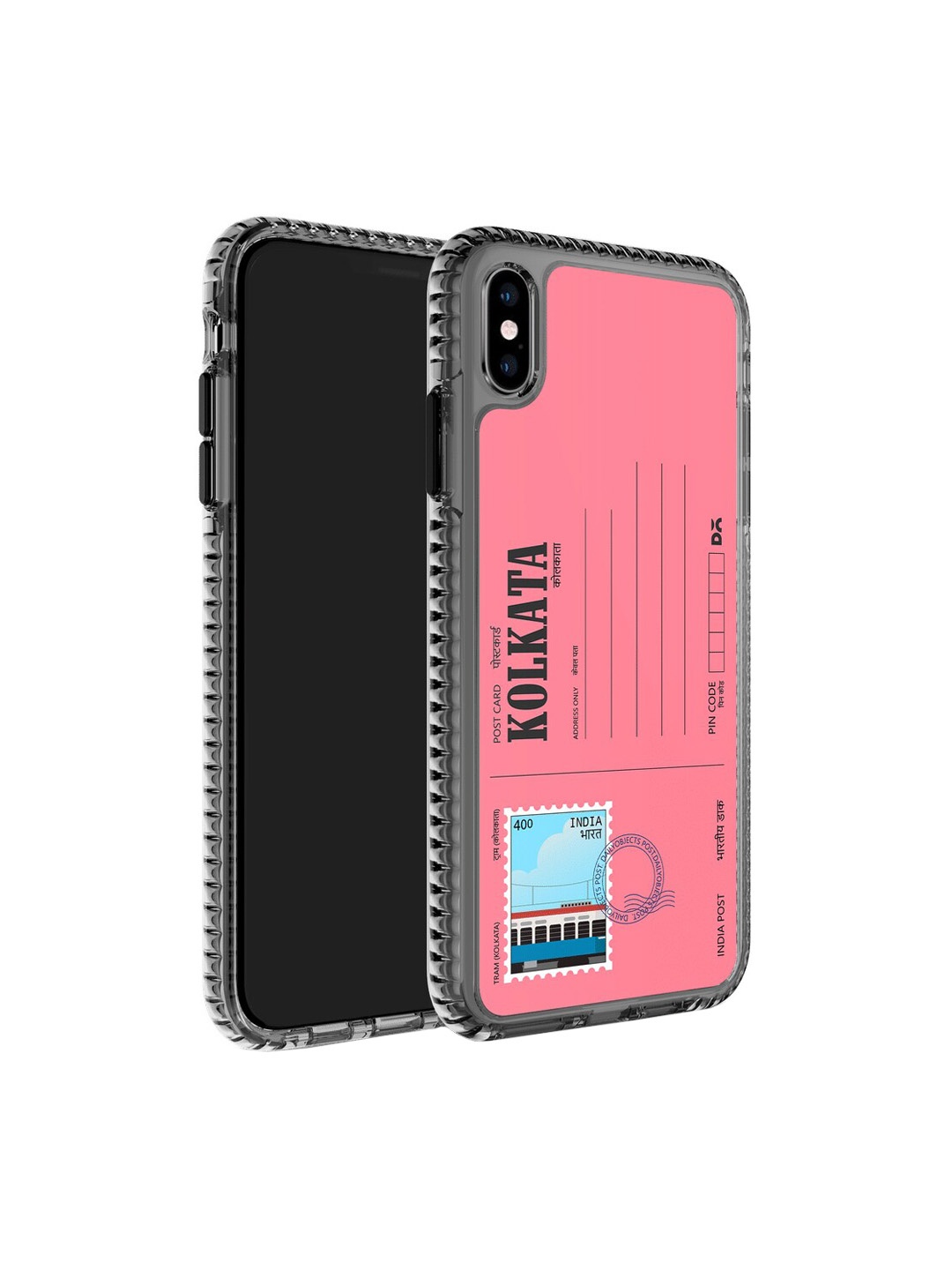 

DailyObjects Impact Resistant Postcard Printed iPhone XS Max Phone Back Case, Pink