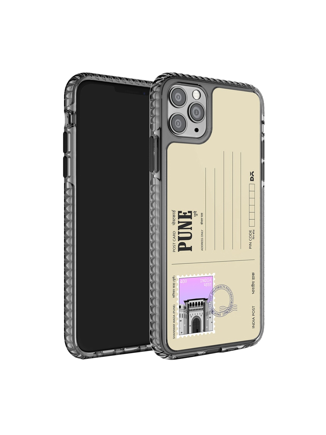 

DailyObjects Postcard Printed iPhone 11 Pro Max Phone Back Case, Cream