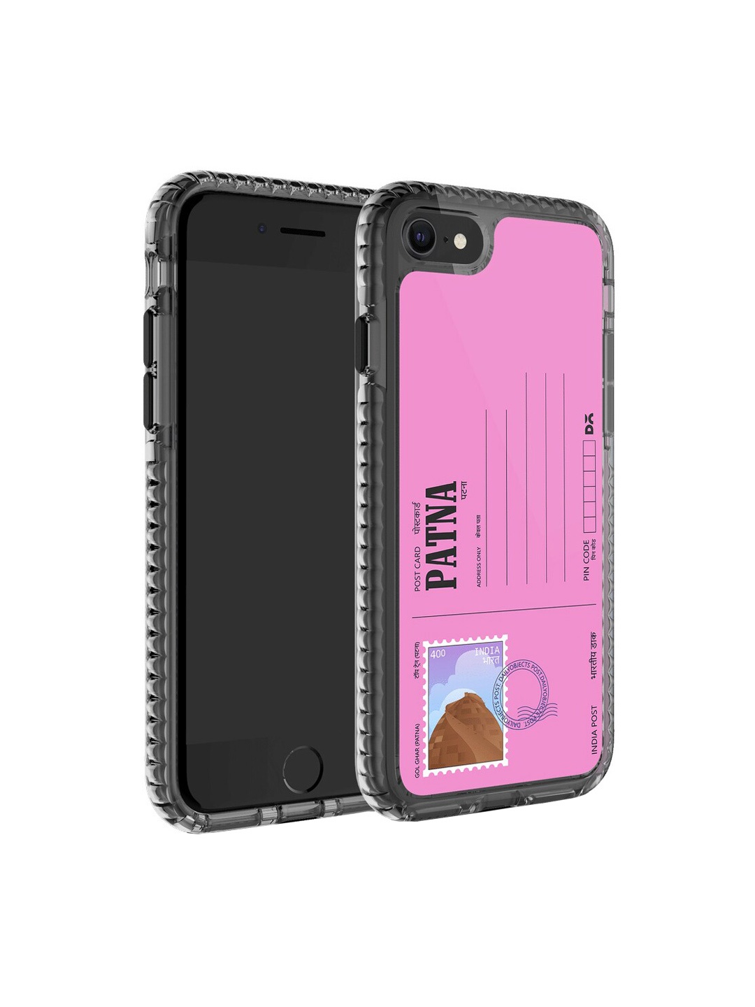 

DailyObjects Postcard Printed iPhone 7 Phone Back Case, Pink