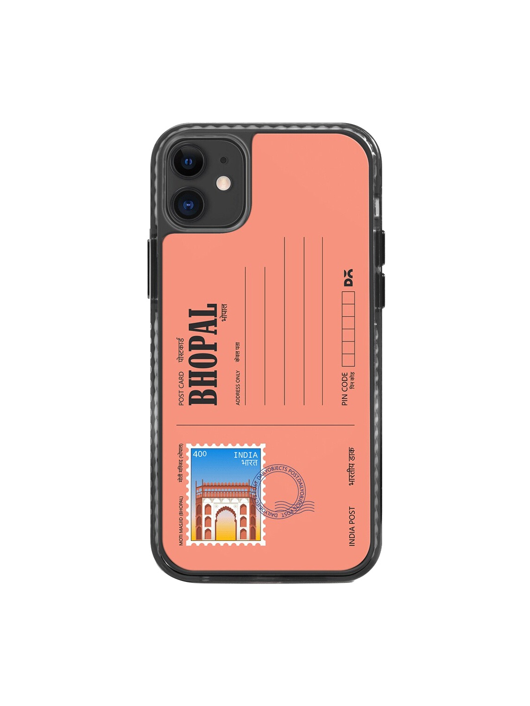 

DailyObjects iPhone 11 Postcard Printed Impact Resistant Phone Back Case, Peach