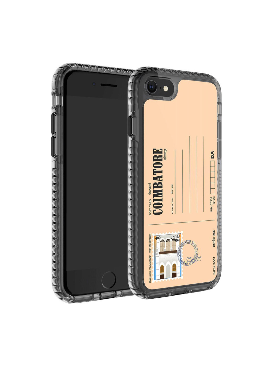 

DailyObjects Postcard Printed iPhone 8 Phone Back Case, Beige