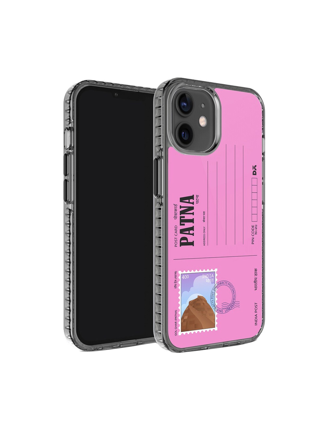 

DailyObjects Impact Resistant Postcard Printed iPhone 12 Mini Back Case, Pink
