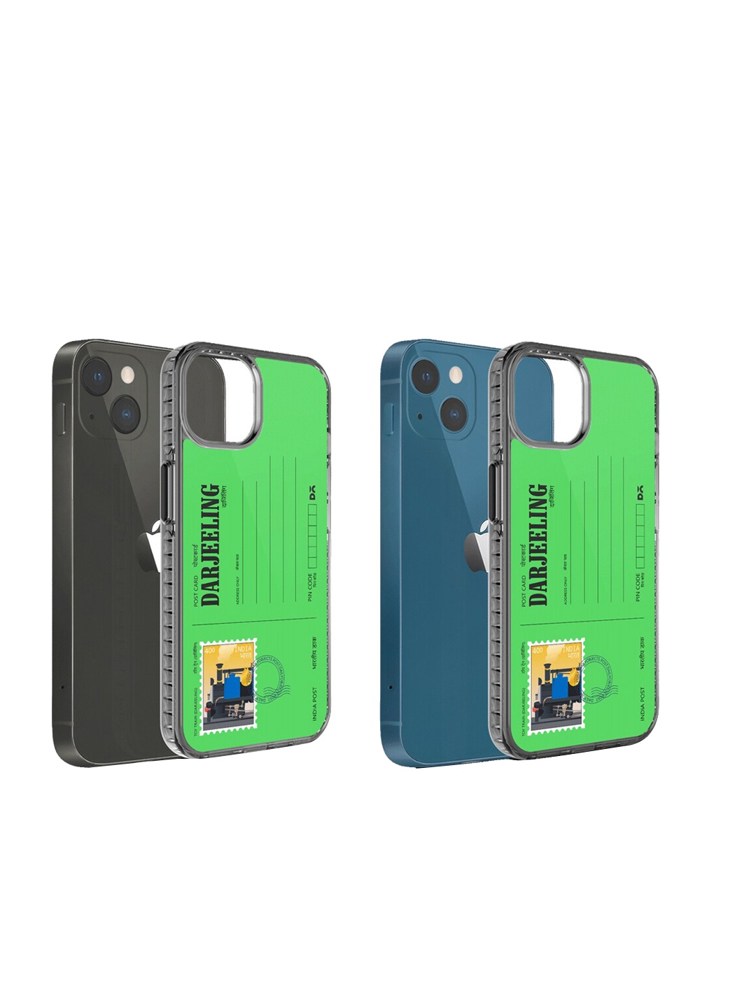 

DailyObjects Postcard Printed iPhone 14 Phone Back Case, Green