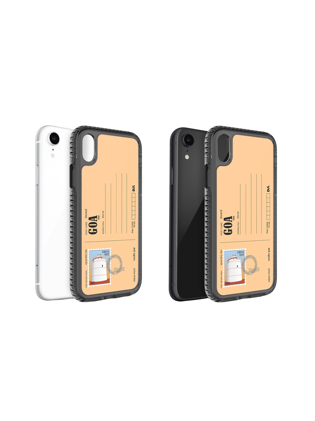 

DailyObjects Postcard Printed iPhone XR Phone Back Case, Peach