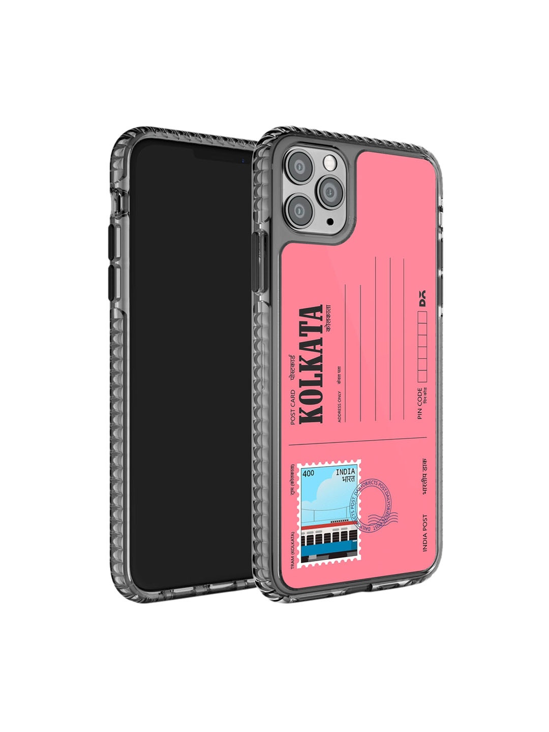 

DailyObjects Postcard Printed Impact Resistant iPhone 11 Pro Phone Back Case, Pink