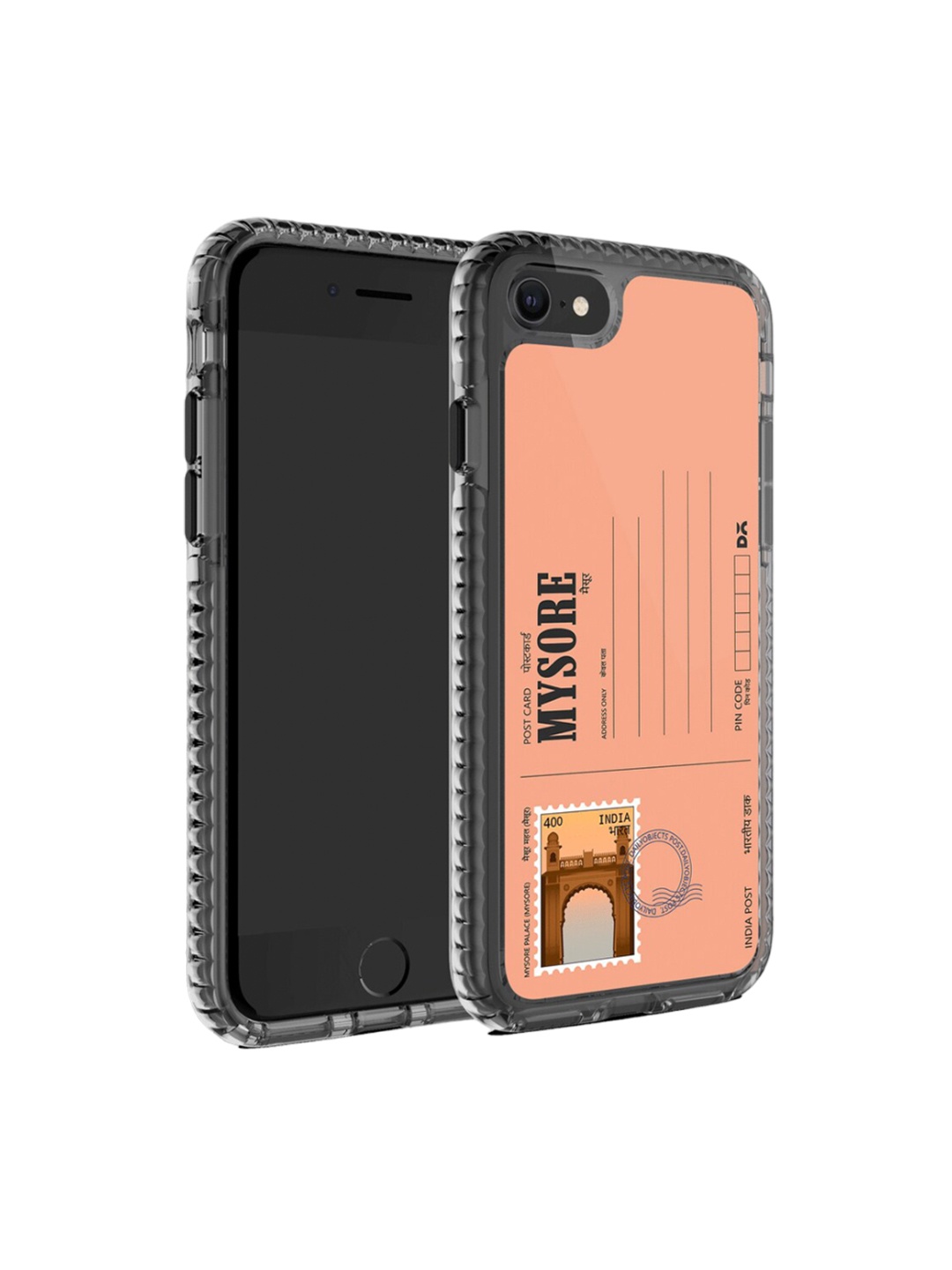 

DailyObjects Postcard Printed iPhone 7 Phone Back Case, Peach