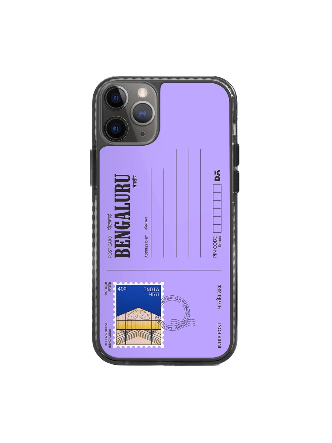 

DailyObjects Printed Postcard Design iPhone 11 Pro Max Phone Back Case, Violet