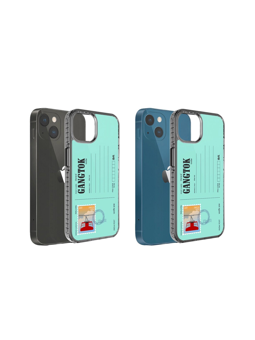 

DailyObjects Printed Postcard Design iPhone 14 Plus Phone Back Case, Green