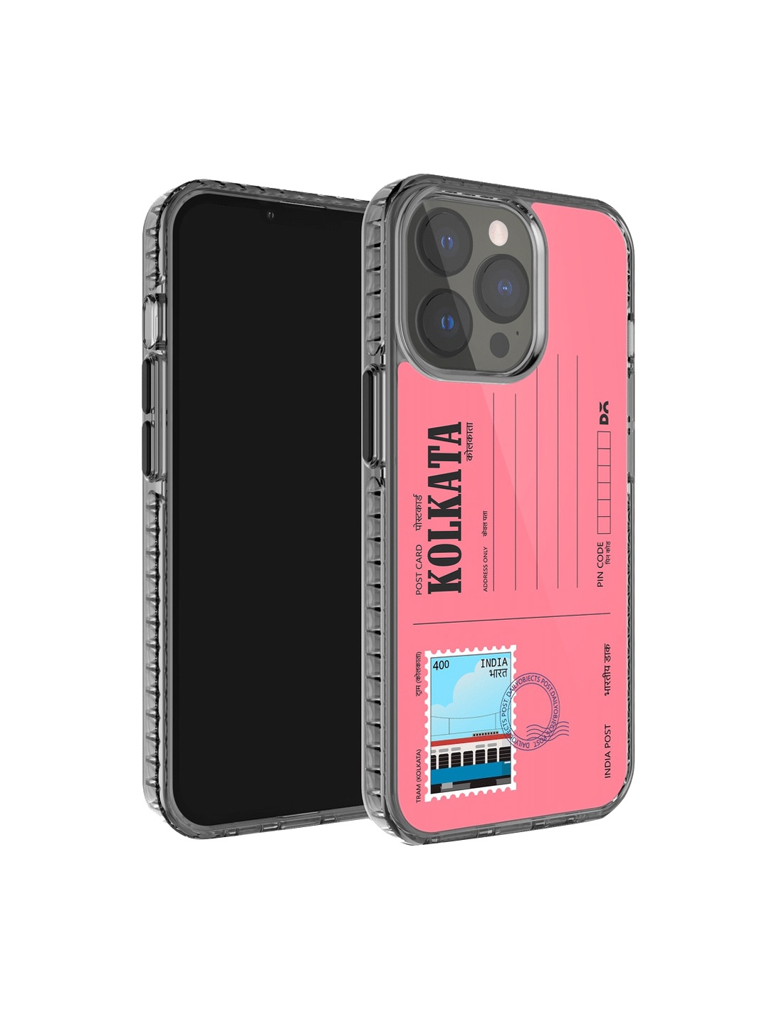 

DailyObjects Postcard Printed iPhone 13 Pro Max Phone Back Case, Pink