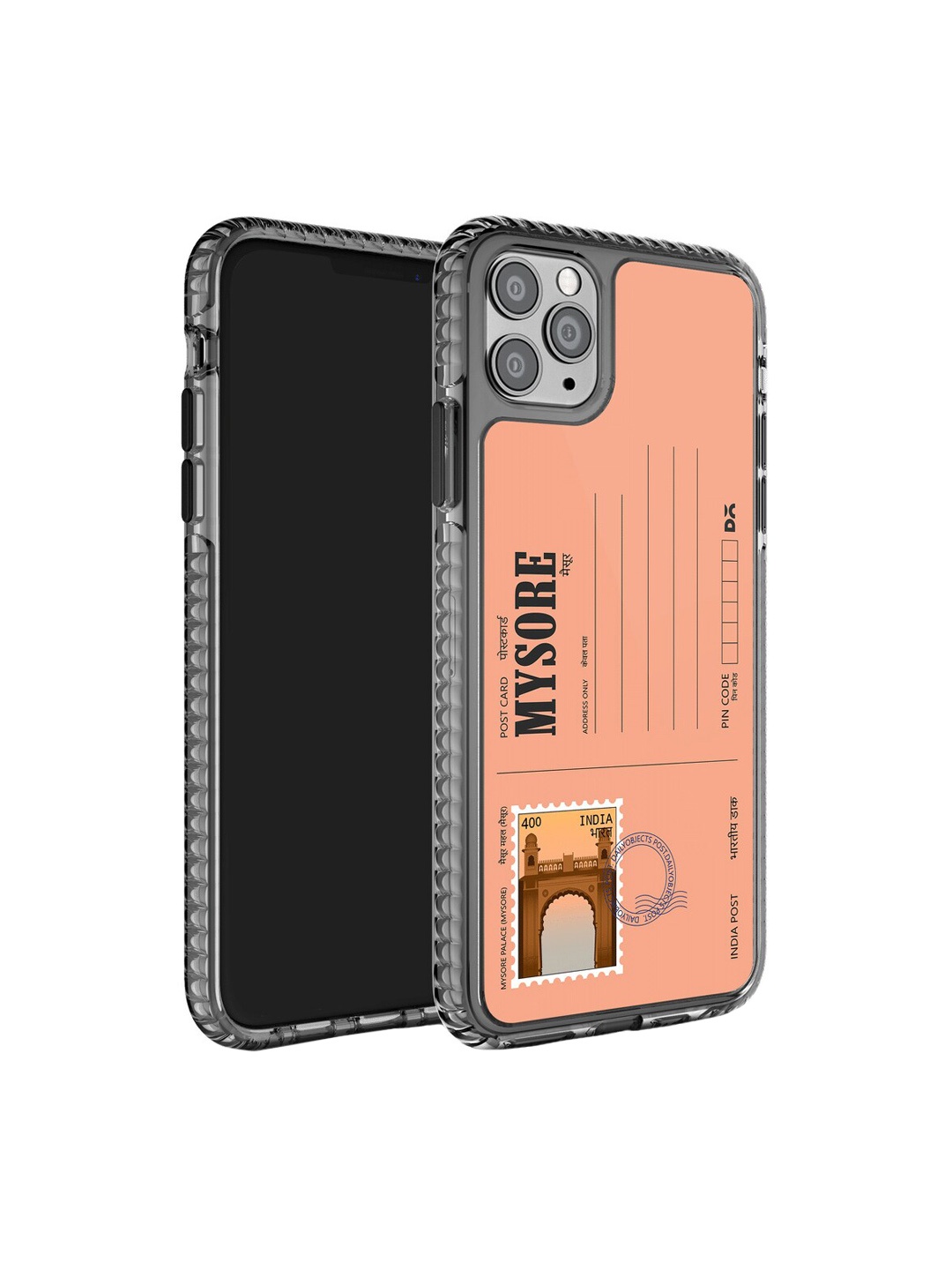 

DailyObjects Impact Resistant Postcard Printed iPhone 11 Pro Max Phone Back Case, Peach