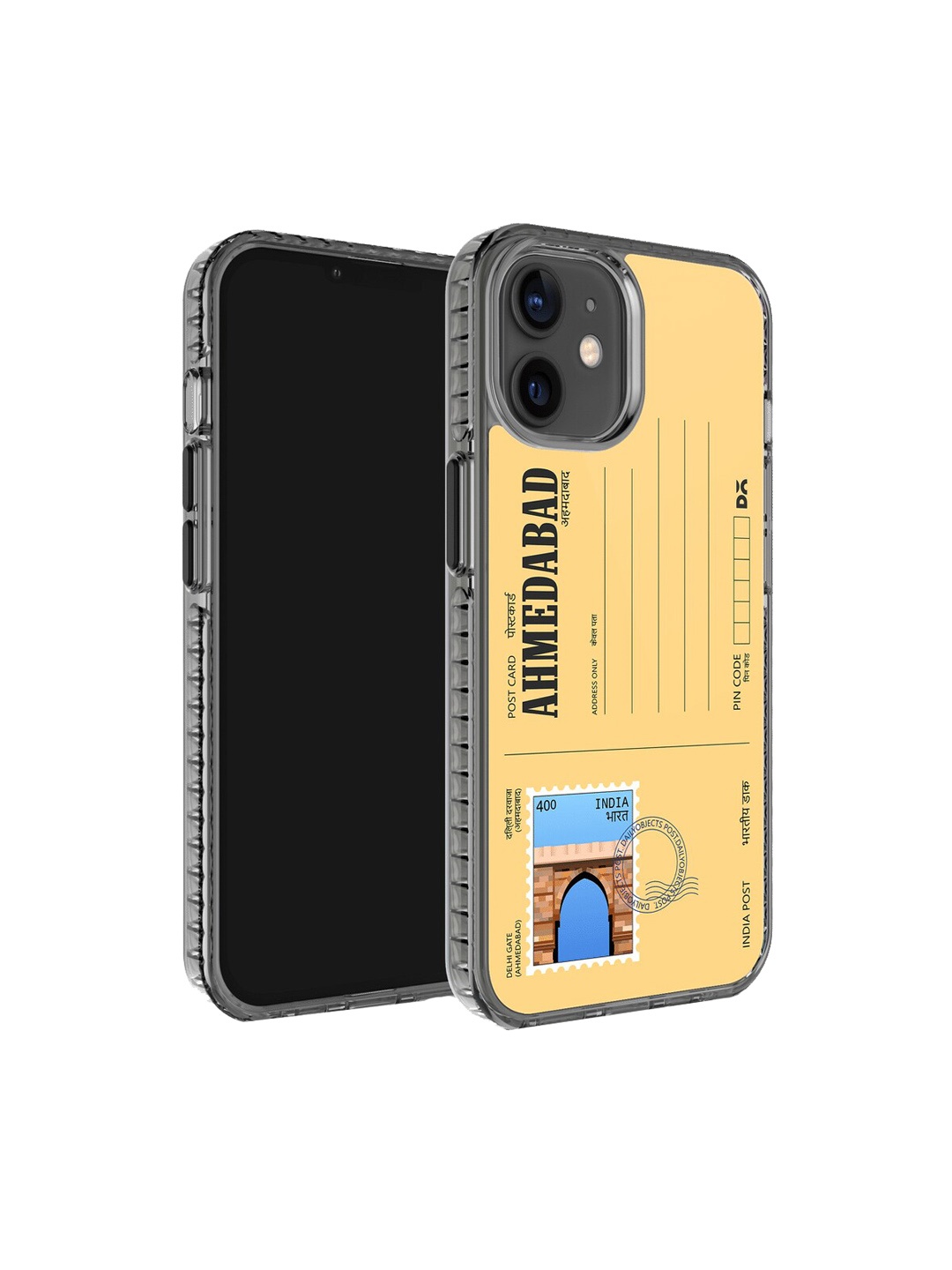 

DailyObjects Postcard Printed iPhone 12 Mini Phone Back Case, Yellow