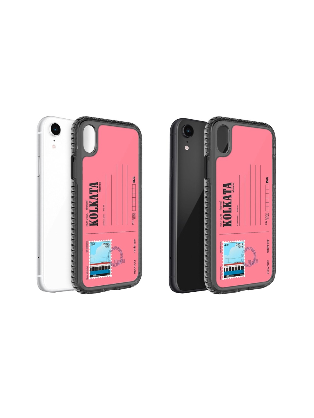 

DailyObjects Postcard Printed iPhone XR Phone Back Case, Pink