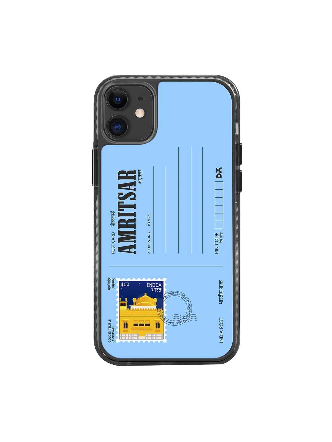 

DailyObjects Postcard Printed iPhone 11 Phone Back Case, Blue