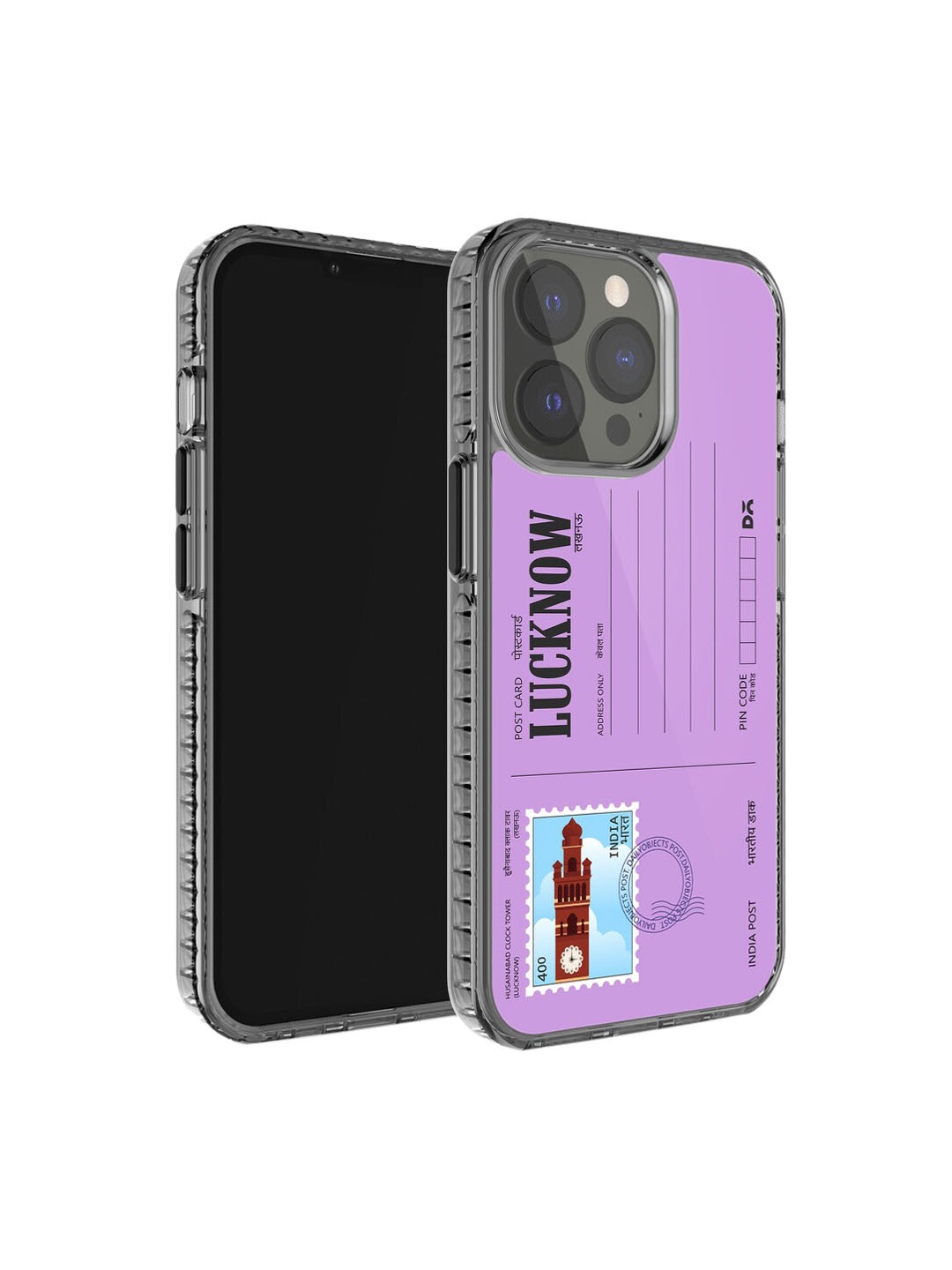 

DailyObjects Postcard Printed iPhone 13 Pro Max Phone Back Case, Violet