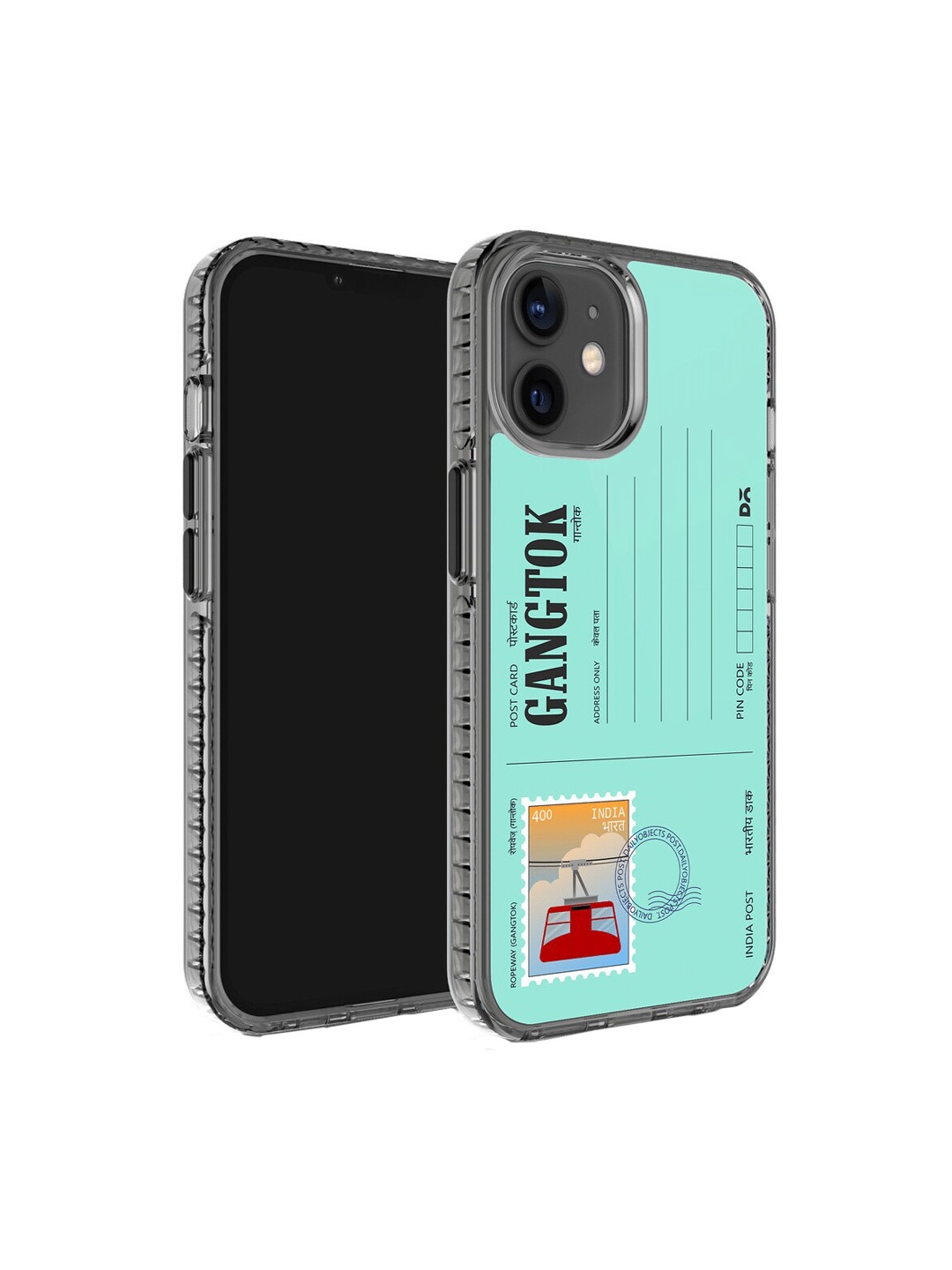 

DailyObjects Postcard Printed iPhone 12 Phone Back Case, Green