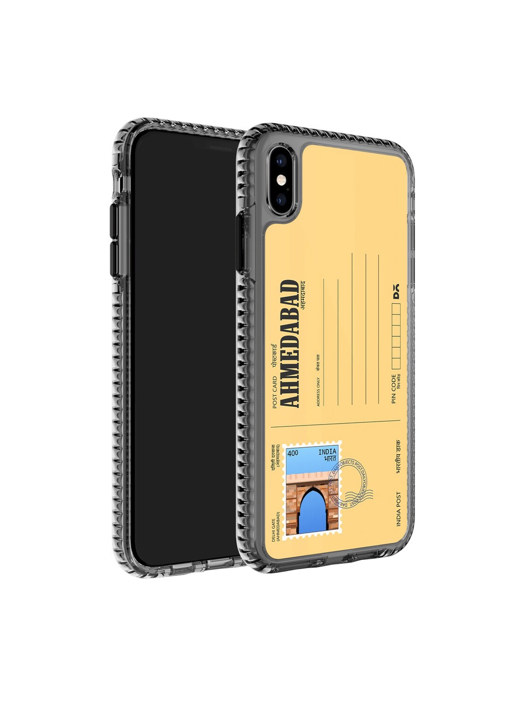 

DailyObjects Postcard Printed Impact Resistant iPhone X Phone Back Case, Yellow