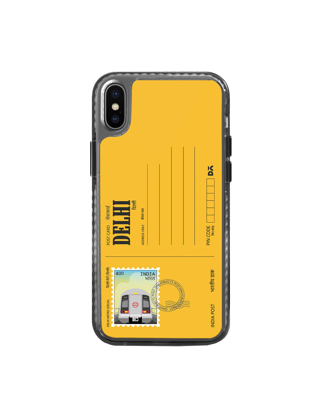 

DailyObjects Postcard Printed iPhone X Phone Back Case, Yellow