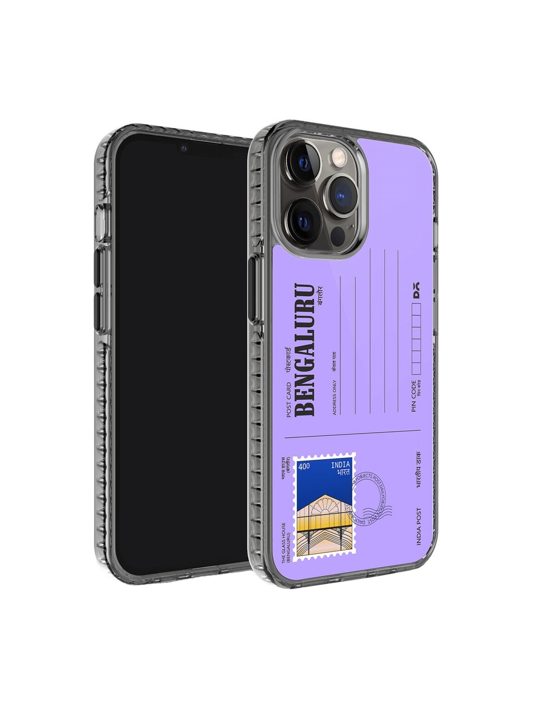

DailyObjects Postcard Printed iPhone 12 Pro Max Phone Back Case, Violet