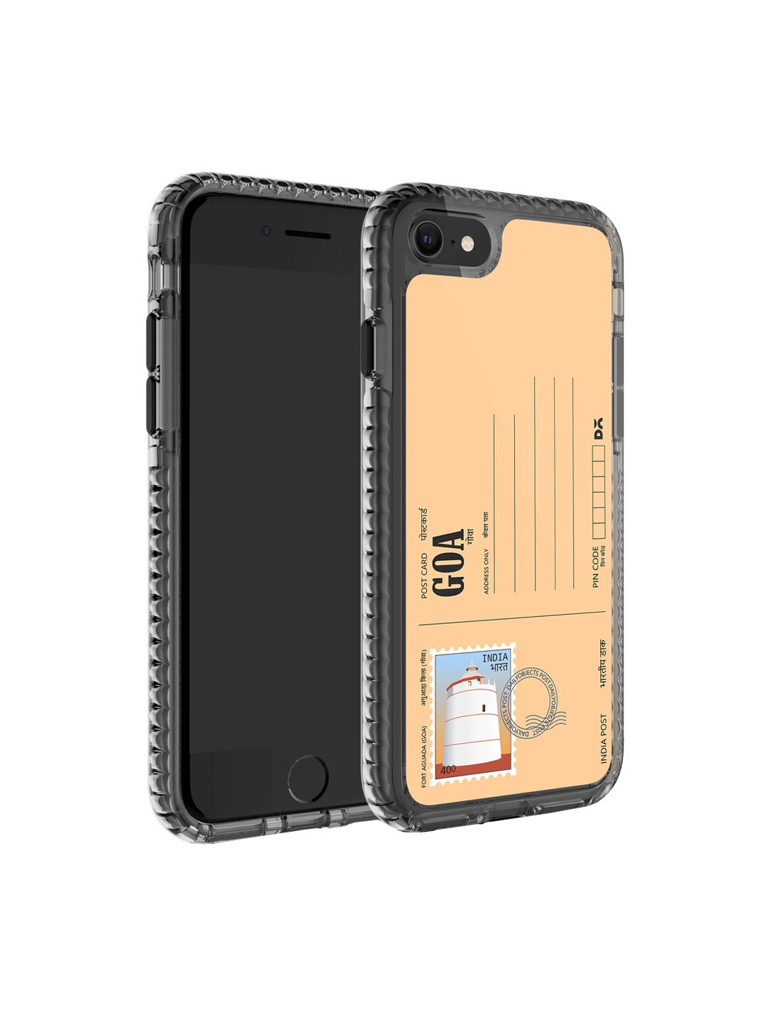 

DailyObjects Postcard Printed iPhone 7 Phone Back Case, Beige