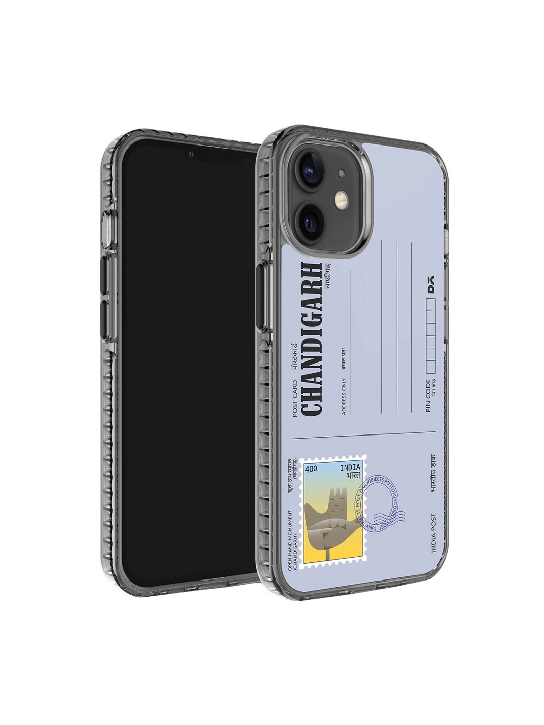 

DailyObjects Postcard Printed iPhone 12 Mini Phone Back Case, Grey
