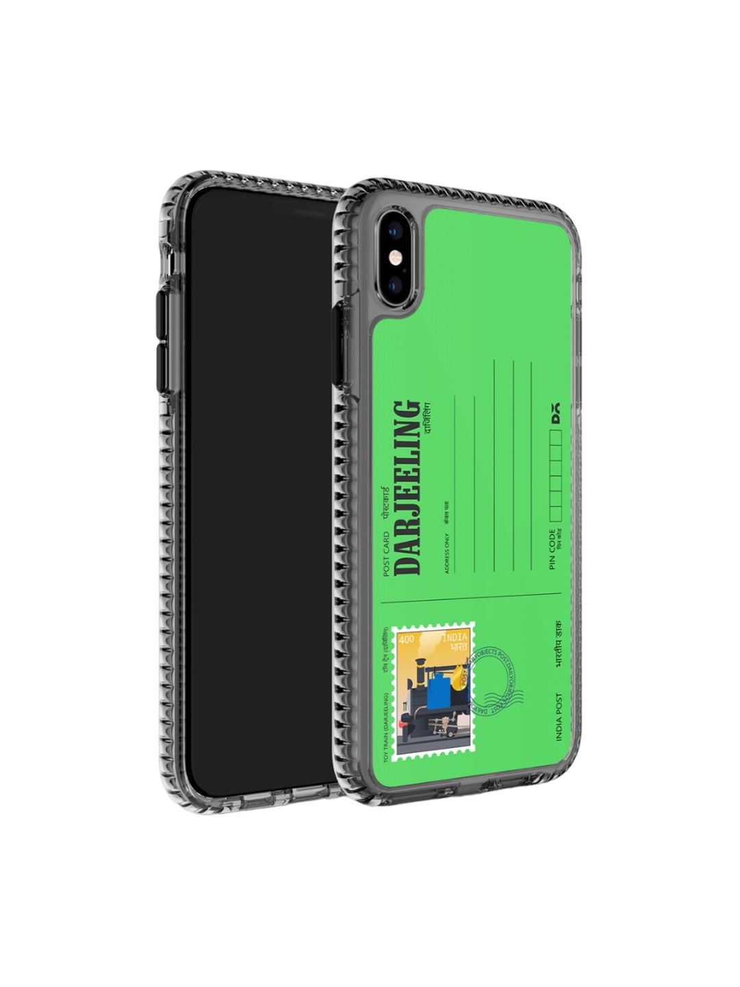 

DailyObjects Postcard Printed Impact Resistant iPhone XS Phone Back Case, Green