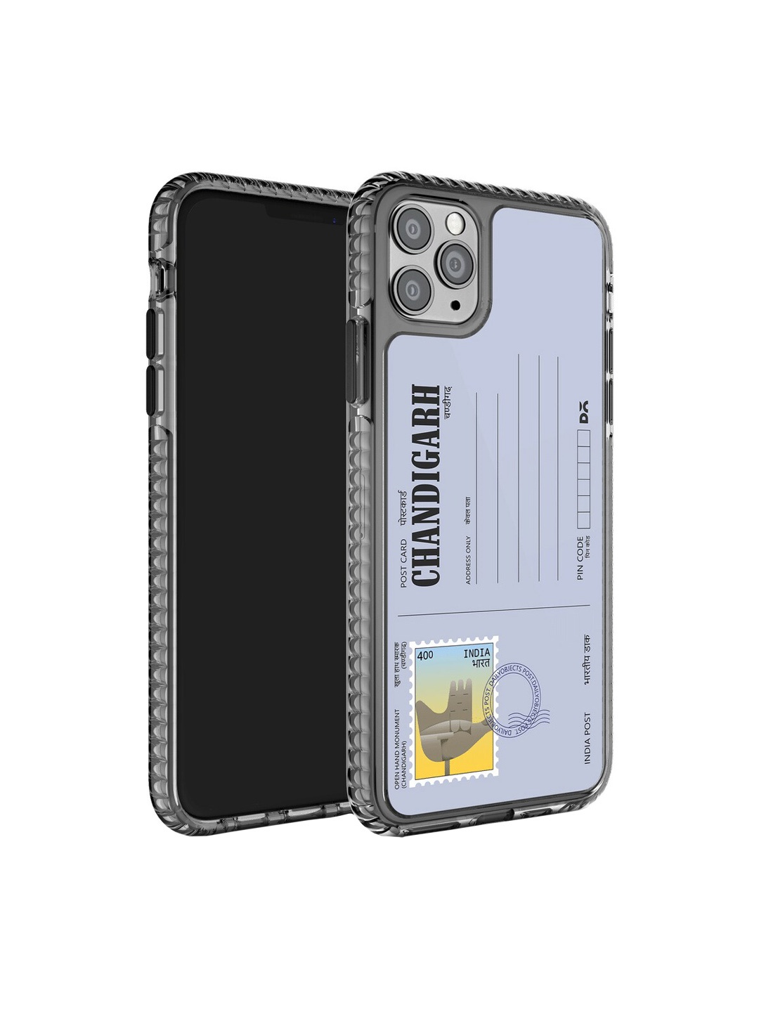 

DailyObjects Postcard Design Printed iPhone 11 Pro Phone Back Case, Grey